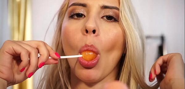  Sussy Love enjoys playing with lollipop